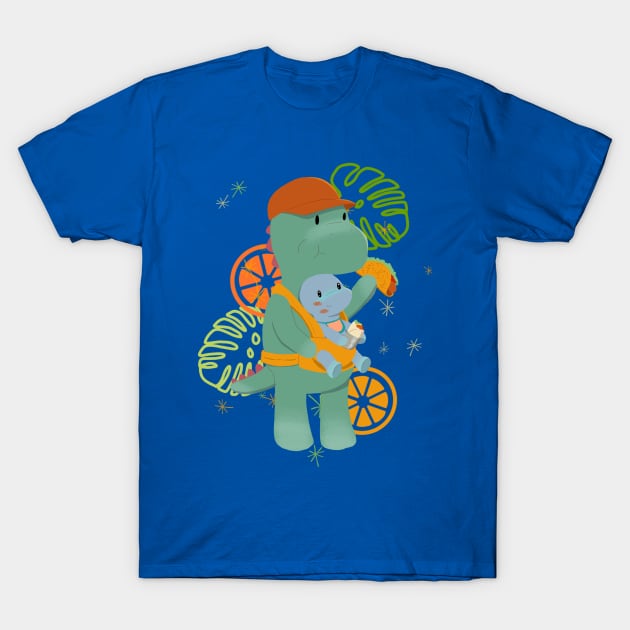 Tacosaurus Dad T-Shirt by AmusedSteph